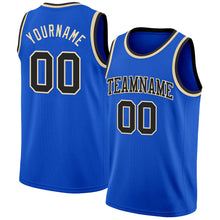 Charger l'image dans la galerie, Custom Thunder Blue Black-Cream Authentic Basketball Jersey