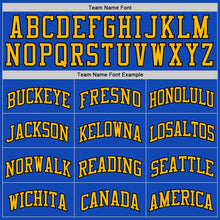 Charger l'image dans la galerie, Custom Thunder Blue Black-Gold Authentic Basketball Jersey