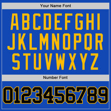 Charger l'image dans la galerie, Custom Thunder Blue Black-Gold Authentic Basketball Jersey