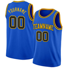 Charger l'image dans la galerie, Custom Thunder Blue Black-Gold Authentic Basketball Jersey