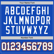 Charger l'image dans la galerie, Custom Thunder Blue White Navy Orange-Gold Authentic Basketball Jersey