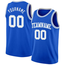 Charger l'image dans la galerie, Custom Thunder Blue White-Light Blue Authentic Basketball Jersey