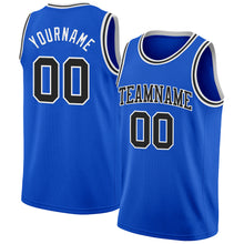 Charger l'image dans la galerie, Custom Thunder Blue Black-White Authentic Basketball Jersey