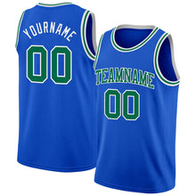 Charger l'image dans la galerie, Custom Thunder Blue Kelly Green-White Authentic Basketball Jersey