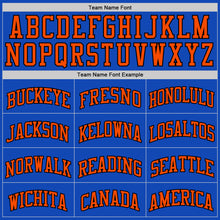 Charger l'image dans la galerie, Custom Thunder Blue Black-Orange Authentic Basketball Jersey