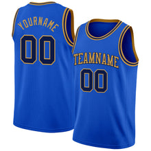 Charger l'image dans la galerie, Custom Thunder Blue Navy-Old Gold Authentic Basketball Jersey