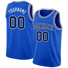 Charger l'image dans la galerie, Custom Thunder Blue Navy-White Authentic Basketball Jersey