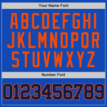 Charger l'image dans la galerie, Custom Thunder Blue Navy-Orange Authentic Basketball Jersey