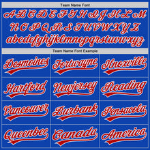 Загрузить изображение в средство просмотра галереи, Custom Thunder Blue Black Red-White Authentic Baseball Jersey