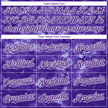 Загрузить изображение в средство просмотра галереи, Custom Tie Dye Purple-White 3D Authentic Baseball Jersey