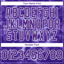 Загрузить изображение в средство просмотра галереи, Custom Tie Dye Purple-White 3D Authentic Baseball Jersey