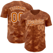 Загрузить изображение в средство просмотра галереи, Custom Tie Dye Texas Orange-White 3D Authentic Baseball Jersey