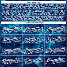 Загрузить изображение в средство просмотра галереи, Custom Tie Dye Navy-White 3D Authentic Baseball Jersey