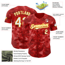 Laden Sie das Bild in den Galerie-Viewer, Custom Tie Dye White-Gold 3D Authentic Baseball Jersey