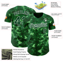 Laden Sie das Bild in den Galerie-Viewer, Custom Tie Dye Green-White 3D Authentic Baseball Jersey