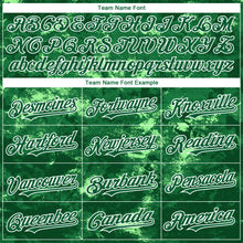 Laden Sie das Bild in den Galerie-Viewer, Custom Tie Dye Green-White 3D Authentic Baseball Jersey