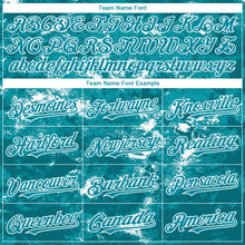 Загрузить изображение в средство просмотра галереи, Custom Tie Dye Teal-White 3D Authentic Baseball Jersey