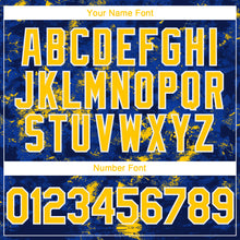 Laden Sie das Bild in den Galerie-Viewer, Custom Tie Dye Yellow-White 3D Authentic Baseball Jersey