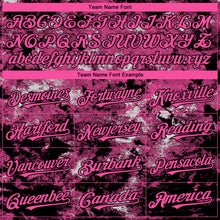 Laden Sie das Bild in den Galerie-Viewer, Custom Tie Dye Pink-Black 3D Authentic Baseball Jersey