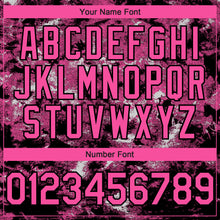 Laden Sie das Bild in den Galerie-Viewer, Custom Tie Dye Pink-Black 3D Authentic Baseball Jersey