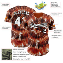 Laden Sie das Bild in den Galerie-Viewer, Custom Tie Dye White-Black Shibori Pattern Authentic Baseball Jersey