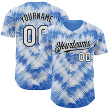 Load image into Gallery viewer, Custom Tie Dye White-Black Shibori Pattern Authentic Baseball Jersey