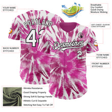 Laden Sie das Bild in den Galerie-Viewer, Custom Tie Dye White-Black Shibori Pattern Authentic Baseball Jersey