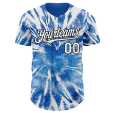 Charger l'image dans la galerie, Custom Tie Dye White-Black Shibori Pattern Authentic Baseball Jersey