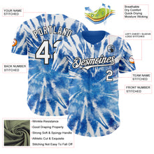 Charger l'image dans la galerie, Custom Tie Dye White-Black Shibori Pattern Authentic Baseball Jersey