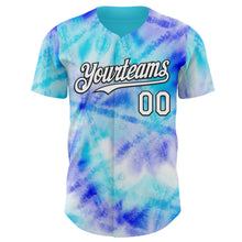 Charger l'image dans la galerie, Custom Tie Dye White-Black Shibori Pattern Authentic Baseball Jersey