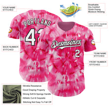 Laden Sie das Bild in den Galerie-Viewer, Custom Tie Dye White-Black Shibori Pattern Authentic Baseball Jersey