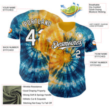 Laden Sie das Bild in den Galerie-Viewer, Custom Tie Dye White-Black Shibori Pattern Authentic Baseball Jersey