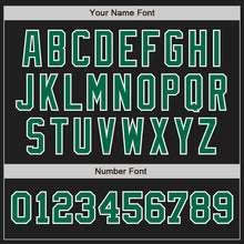 Load image into Gallery viewer, Custom Black Kelly Green-White Authentic Two Tone Baseball Jersey