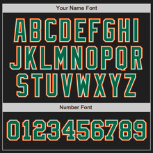 Load image into Gallery viewer, Custom Black Kelly Green-Orange Authentic Two Tone Baseball Jersey