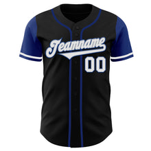 Load image into Gallery viewer, Custom Black White-Royal Authentic Two Tone Baseball Jersey