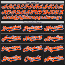 Load image into Gallery viewer, Custom Black Orange-Royal Authentic Two Tone Baseball Jersey