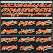 Load image into Gallery viewer, Custom Black Orange-Teal Authentic Two Tone Baseball Jersey
