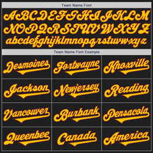 Load image into Gallery viewer, Custom Black Gold-Crimson Authentic Two Tone Baseball Jersey