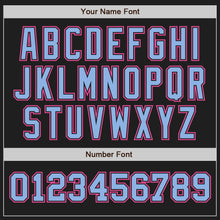 Load image into Gallery viewer, Custom Black Light Blue-Pink Authentic Two Tone Baseball Jersey