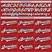 Load image into Gallery viewer, Custom Red White-Black Authentic Two Tone Baseball Jersey