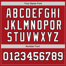 Load image into Gallery viewer, Custom Red White-Black Authentic Two Tone Baseball Jersey