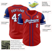 Load image into Gallery viewer, Custom Red White-Royal Authentic Two Tone Baseball Jersey