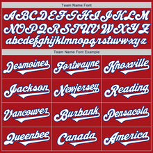 Load image into Gallery viewer, Custom Red White-Royal Authentic Two Tone Baseball Jersey