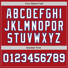 Load image into Gallery viewer, Custom Red White-Royal Authentic Two Tone Baseball Jersey