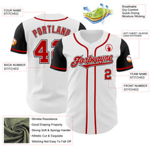 Laden Sie das Bild in den Galerie-Viewer, Custom White Red-Black Authentic Two Tone Baseball Jersey