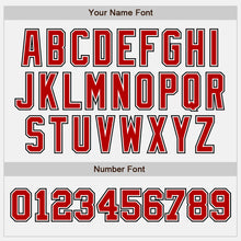 Laden Sie das Bild in den Galerie-Viewer, Custom White Red-Black Authentic Two Tone Baseball Jersey