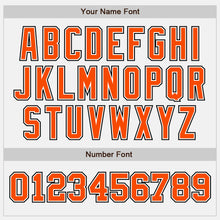 Laden Sie das Bild in den Galerie-Viewer, Custom White Orange-Black Authentic Two Tone Baseball Jersey