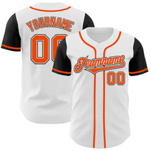 Laden Sie das Bild in den Galerie-Viewer, Custom White Orange-Black Authentic Two Tone Baseball Jersey