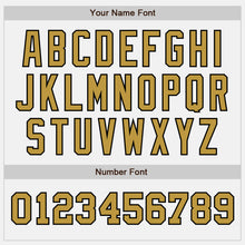 Laden Sie das Bild in den Galerie-Viewer, Custom White Old Gold-Black Authentic Two Tone Baseball Jersey