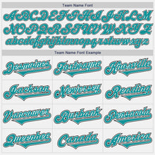 Load image into Gallery viewer, Custom White Teal-Black Authentic Two Tone Baseball Jersey